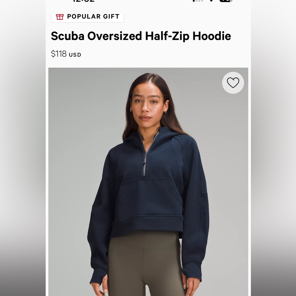 Lululemon scuba half zip m/l